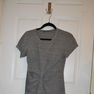 Urban Outfitters Grey Tshirt Dress Knot Cutout, M